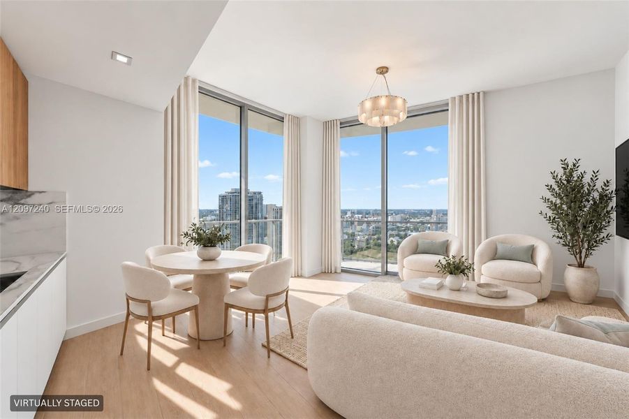 Furnished interior view inside a new home in , Miami (Image 6).
