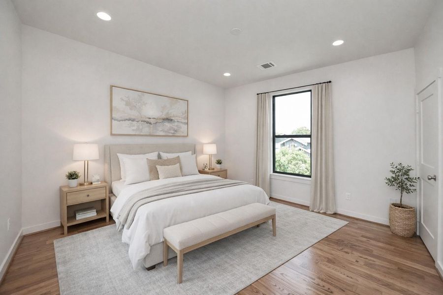 Middle bedroom with walk in closet