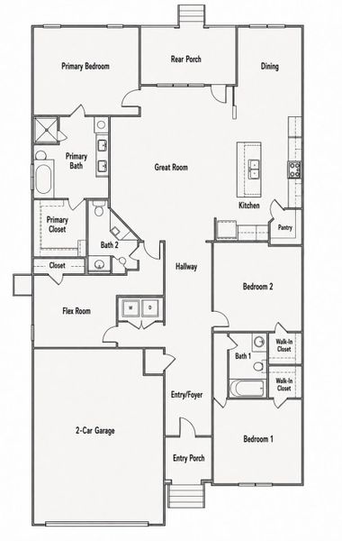 2D floor plan layout of this home in , New Caney, TX (Image 4).