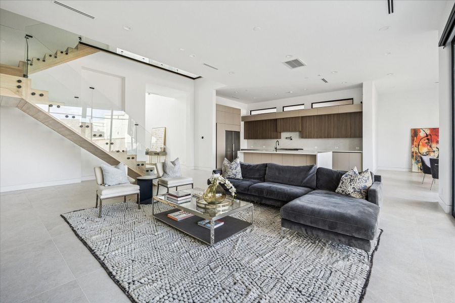 The contemporary style carries throughout the home, with no detail overlooked.