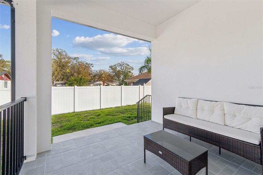 Exterior details and patio area of a home in , Tampa (Image 31).