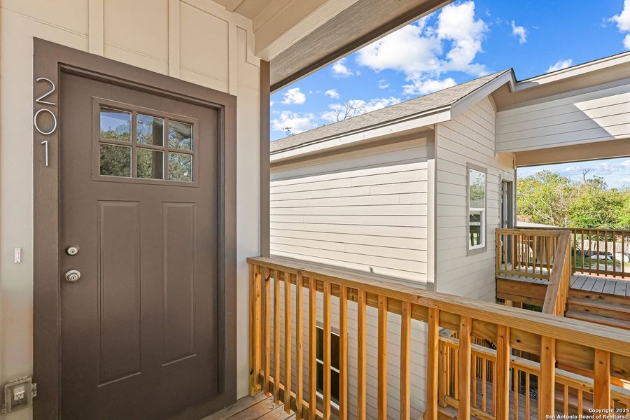 Exterior details and patio area of a home in , San Antonio (Image 26).
