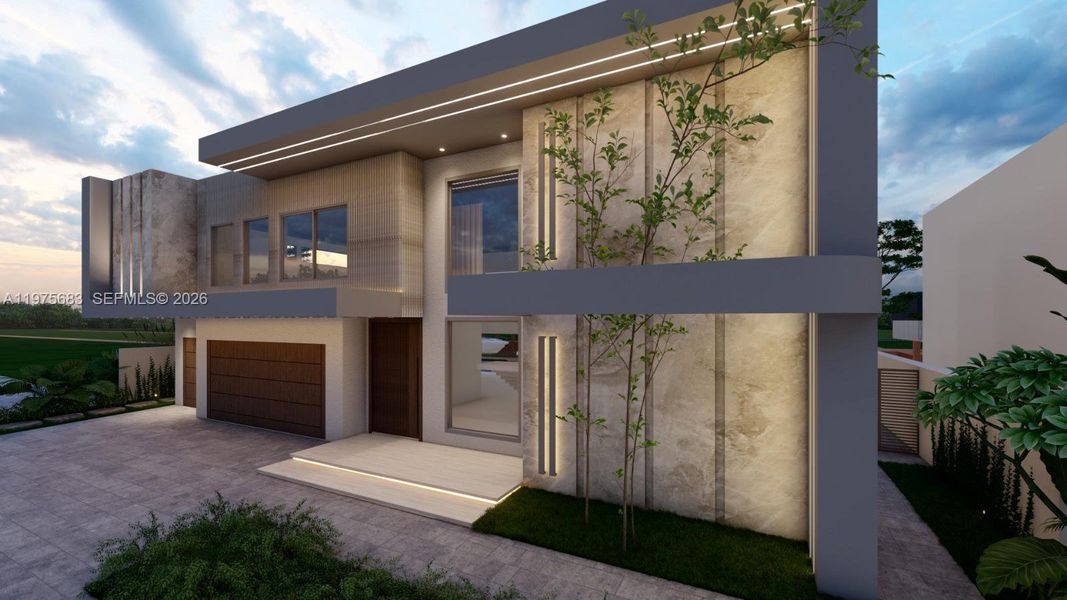 Front exterior of a new home in , Lighthouse Point, FL, highlighting curb appeal (Image 6).