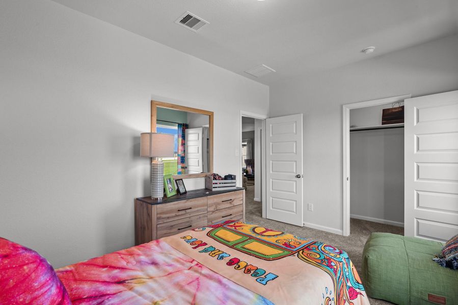 The Waring III- Bedroom 4. Staged model home shown for illustration only; actual features, colors, and upgrades may vary. The Waring III- Bedroom 4. Staged model home shown for illustration only; actual features, colors, and upgrades may vary.