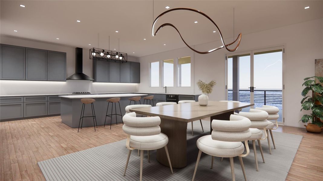 The Breeze Kitchen and Dining Rendering The Breeze Kitchen and Dining Rendering