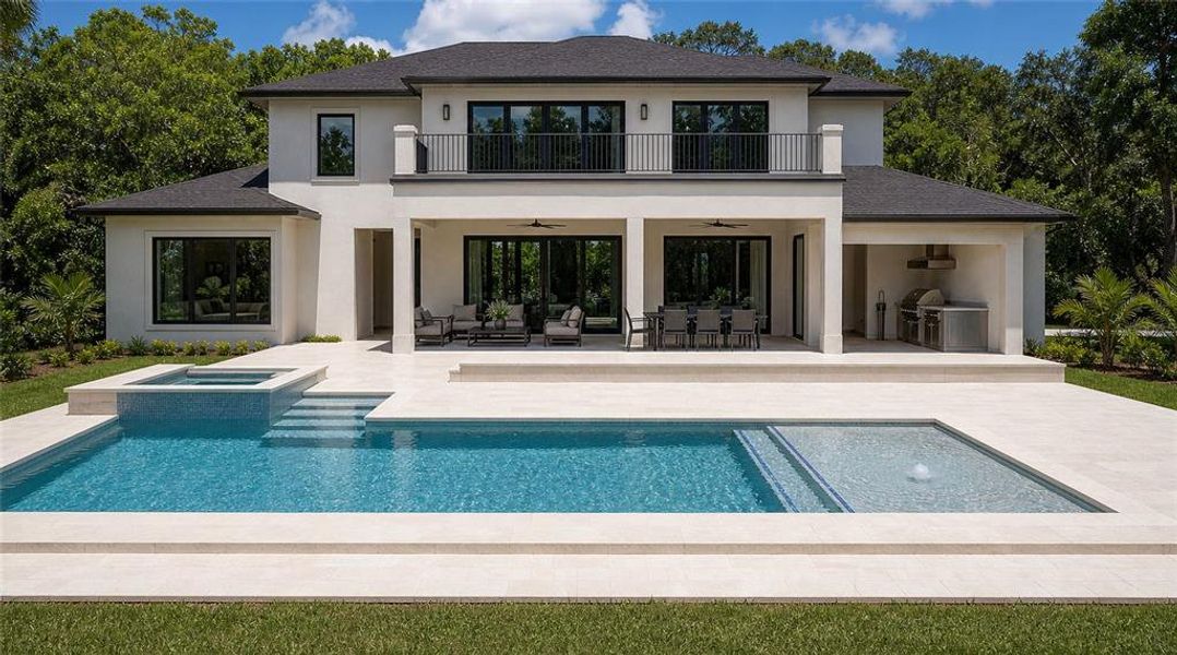 Exterior details and patio area of a home in , Winter Park (Image 3). Exterior details and patio area of a home in , Winter Park (Image 3).
