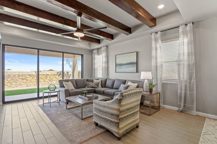 Representative furnished interior of a home built from the Pershing by Hakes Brothers in Paseo Del Este, El Paso (Image 14).