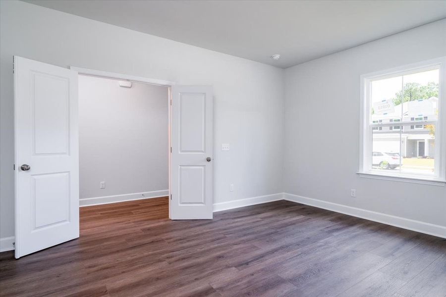 Utilize the flex room as a home office or study. Utilize the flex room as a home office or study.