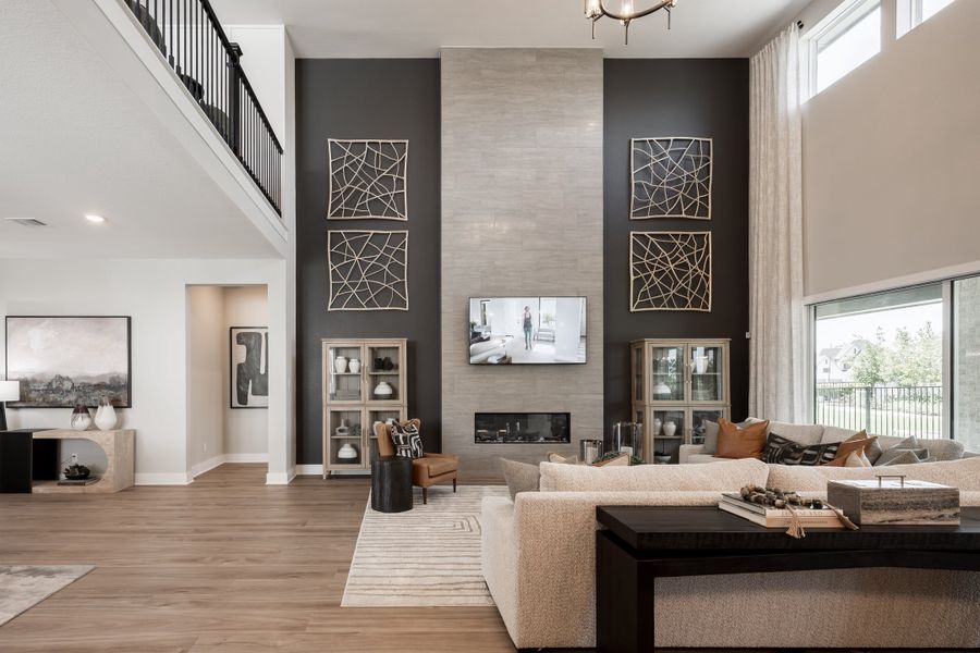 Representative furnished interior of a home built from the Camden by Tri Pointe Homes in Bridgeland, Cypress (Image 15).