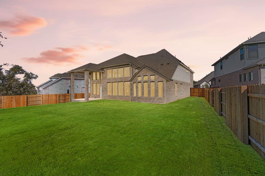 Rear of Home and Private Backyard