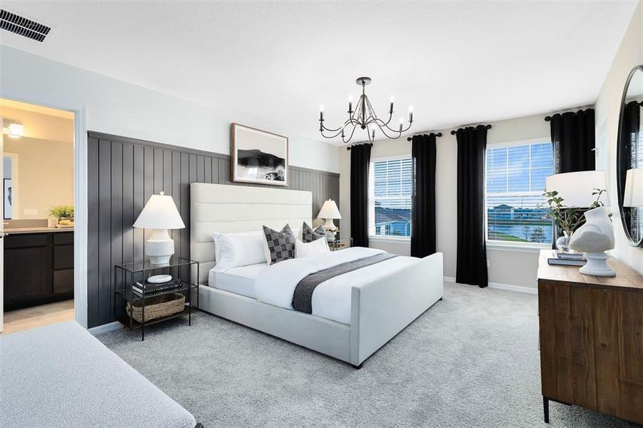 Furnished interior view inside a new home in EverBe, Orlando (Image 24).