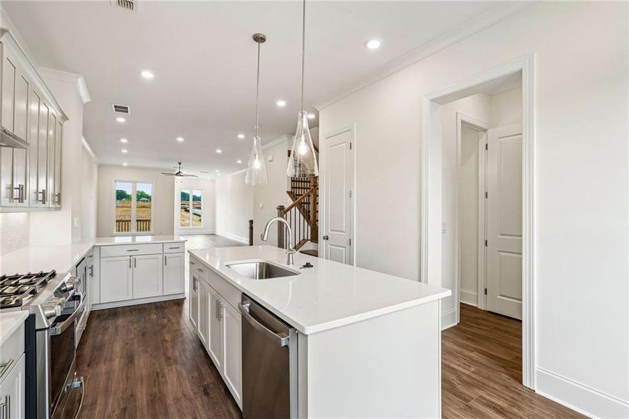 Furnished interior view inside a new home in Waterhaven, Cumming (Image 12).
