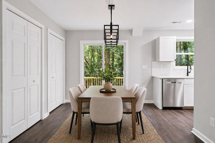 Dinning area Virtually staged