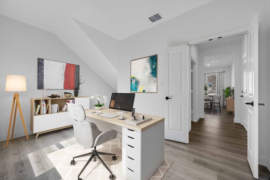 Representative furnished interior of a home built from the Camelia by Taylor Morrison in Stoneridge, Melissa (Image 9).