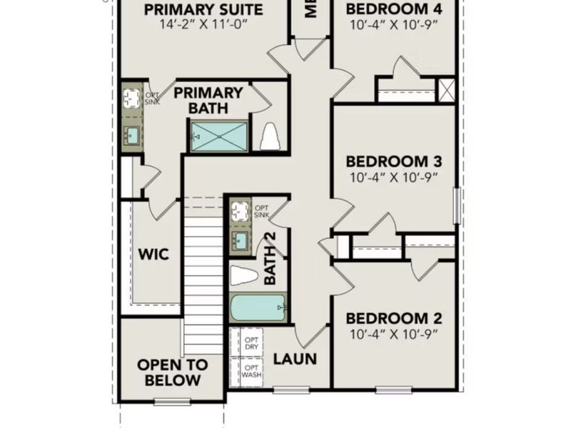 2D floor plan layout of this home in Applewhite Meadows, San Antonio, TX (Image 3).