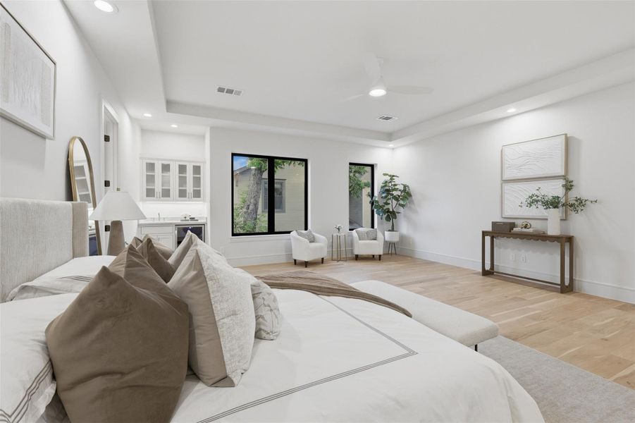 Another view of the larger than life primary suite
