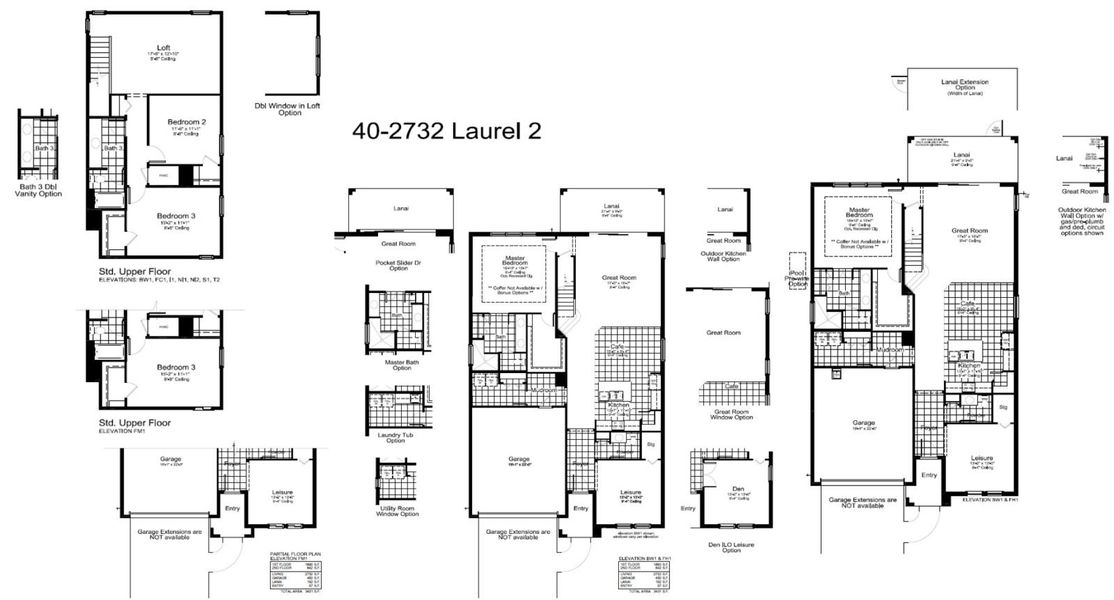 2D floor plan layout for the Laurel 2 by Neal Communities in Palm Grove, Bradenton, FL (Image 4).