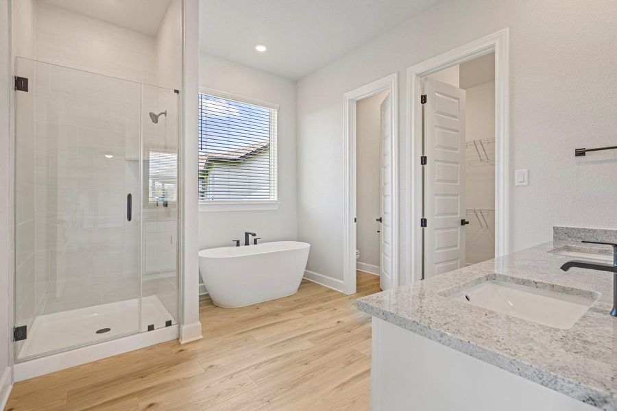 Furnished interior view inside a new home in ShadowGlen, Manor (Image 4). Furnished interior view inside a new home in ShadowGlen, Manor (Image 4).