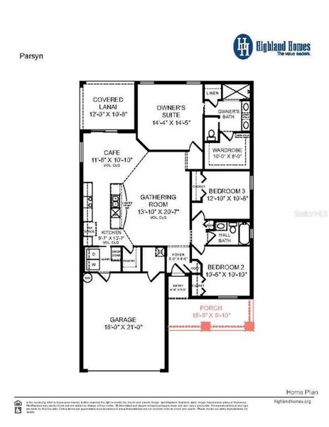 2D floor plan layout of this home in Geneva Landings, Davenport, FL (Image 2).