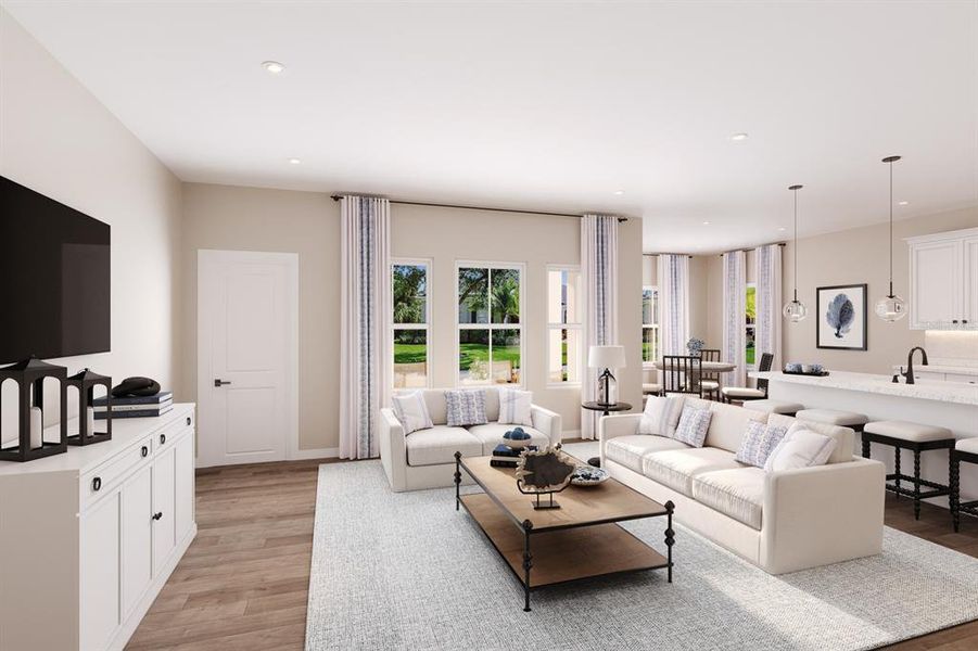 Furnished interior view inside a new home in Lake Mattie Preserve, Auburndale (Image 2). Furnished interior view inside a new home in Lake Mattie Preserve, Auburndale (Image 2).