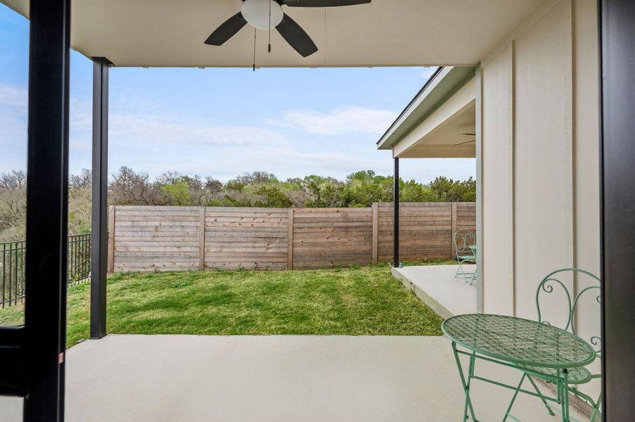 Exterior details and patio area of a home in , Austin (Image 30). Exterior details and patio area of a home in , Austin (Image 30).