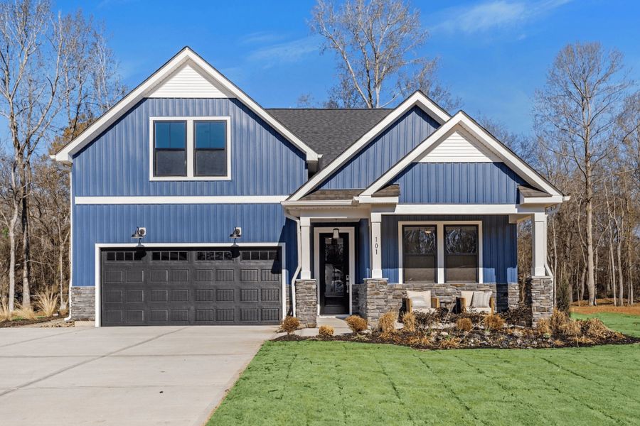 Representative exterior photo of a completed home built from the Whitmore by Hunter Quinn Homes in Walker's Pointe, Anderson, SC (Image 21).