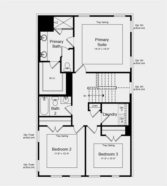 2D floor plan layout of this home in Dreycott, Lawrenceville, GA (Image 3).
