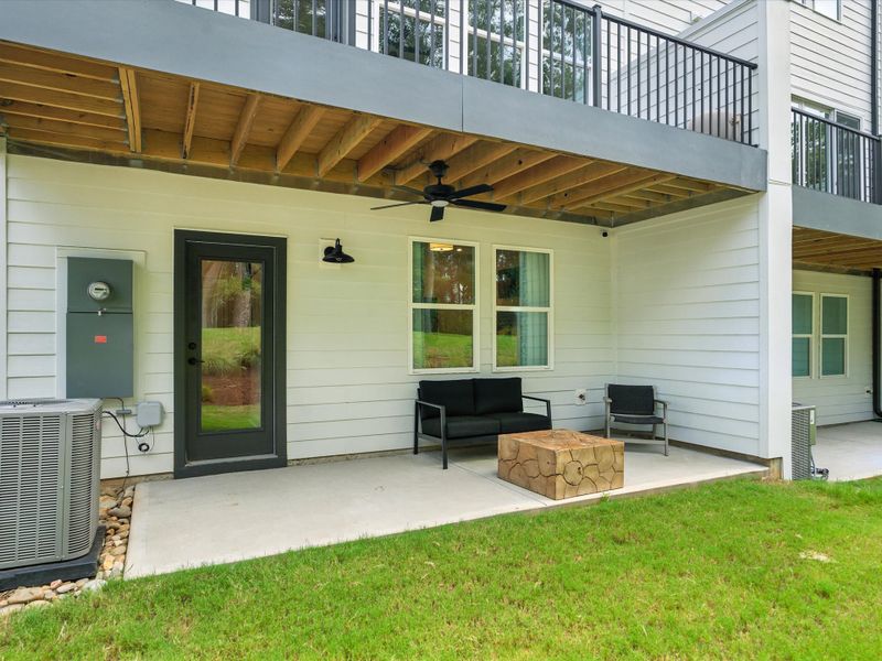 Exterior details and patio area of a home in Archer Row, Charlotte (Image 26). Exterior details and patio area of a home in Archer Row, Charlotte (Image 26).