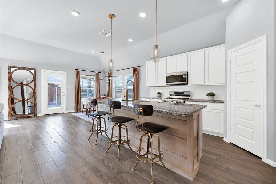 Furnished interior view inside a new home in Woodstone, Providence Village (Image 7). Furnished interior view inside a new home in Woodstone, Providence Village (Image 7).