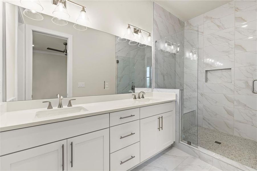 Furnished interior view inside a new home in , Alpharetta (Image 11).