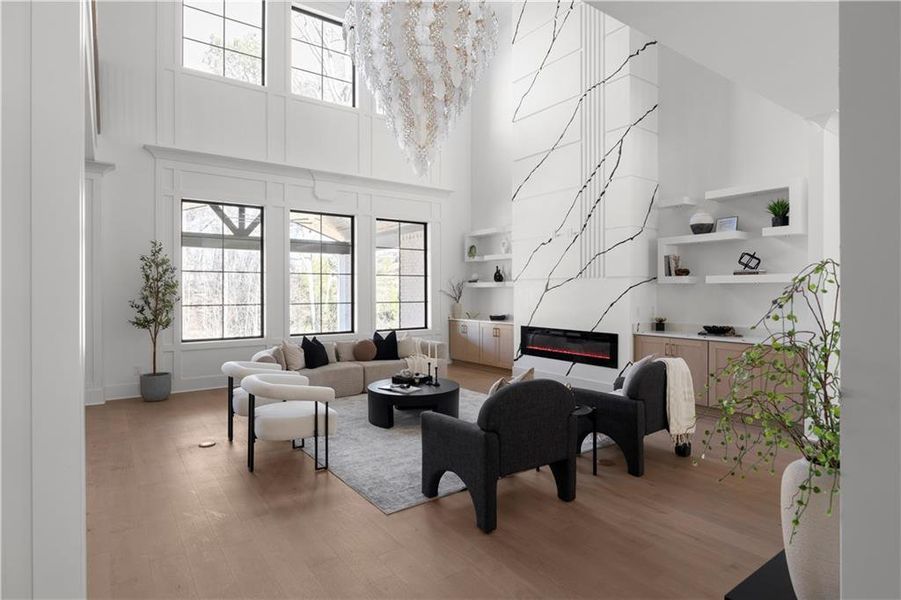 Furnished interior view inside a new home in , Suwanee (Image 59).