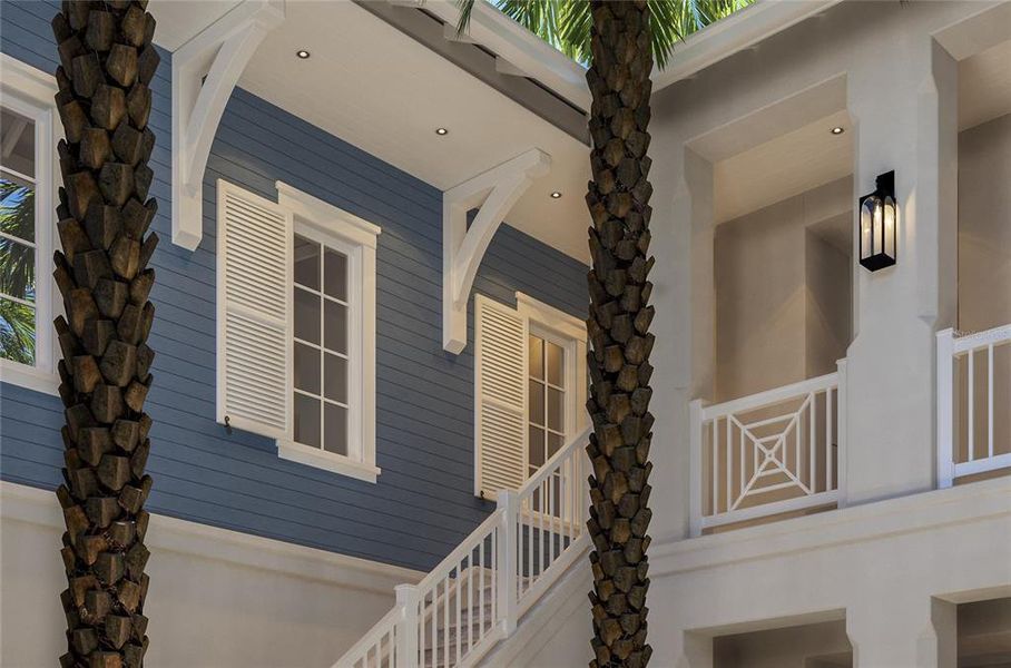 These stairs, or an elevator can take you to your beautiful living space.