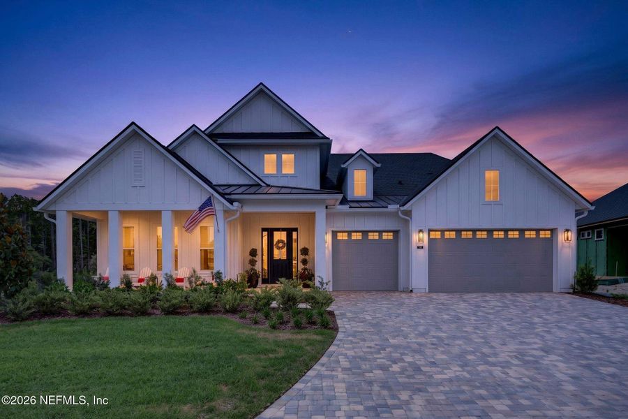 Front exterior of a new home in SilverLeaf, St. Augustine, FL, highlighting curb appeal (Image 23).