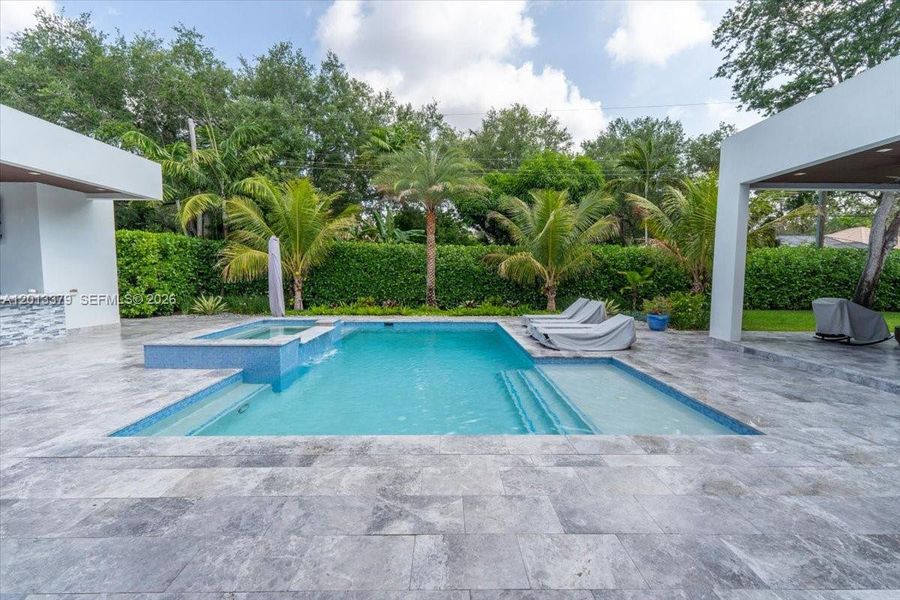 Exterior details and patio area of a home in , Pinecrest (Image 3). Exterior details and patio area of a home in , Pinecrest (Image 3).