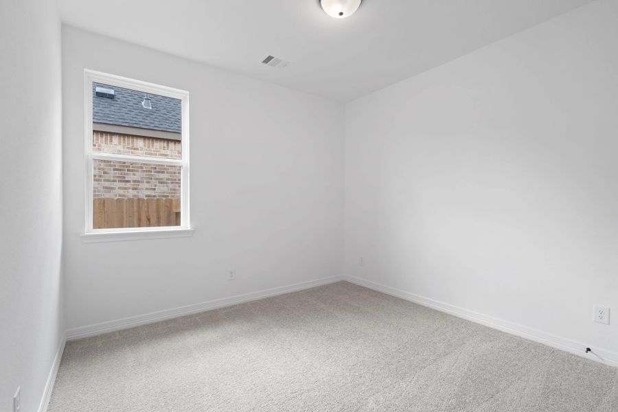 Second bedroom. Note: Sample product photo. Actual exterior and interior selections may vary by homesite. Photo may be virtually staged