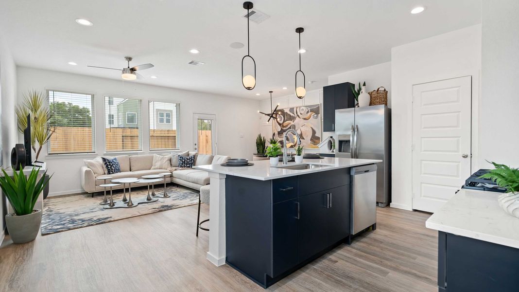 Representative furnished interior of a home built from the CEDAR by D.R. Horton in Alaia Crossing, Houston (Image 4). Representative furnished interior of a home built from the CEDAR by D.R. Horton in Alaia Crossing, Houston (Image 4).