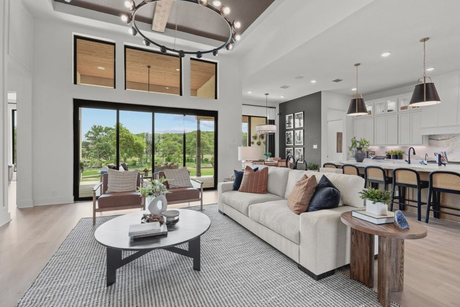 Representative furnished interior of a home built from the Savara by Chesmar Homes in Potranco Oaks 100's, Castroville (Image 8).