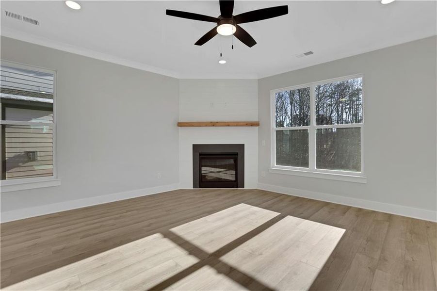 Spacious, unfurnished interior of a new home in Villas at Dawsonville, Dawsonville (Image 33). Spacious, unfurnished interior of a new home in Villas at Dawsonville, Dawsonville (Image 33).