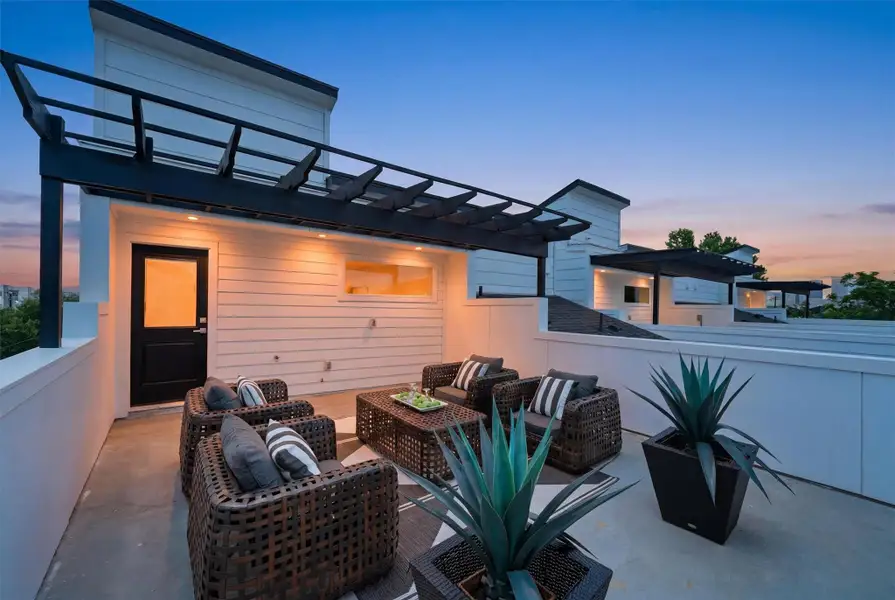 Exterior details and patio area of a home in , Houston (Image 35). Exterior details and patio area of a home in , Houston (Image 35).