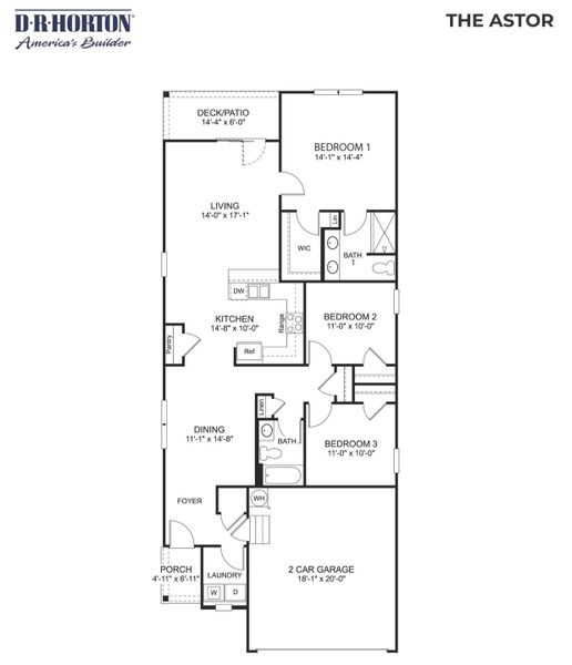 2D floor plan layout of this home in Legacy Farms, White House, TN (Image 5).
