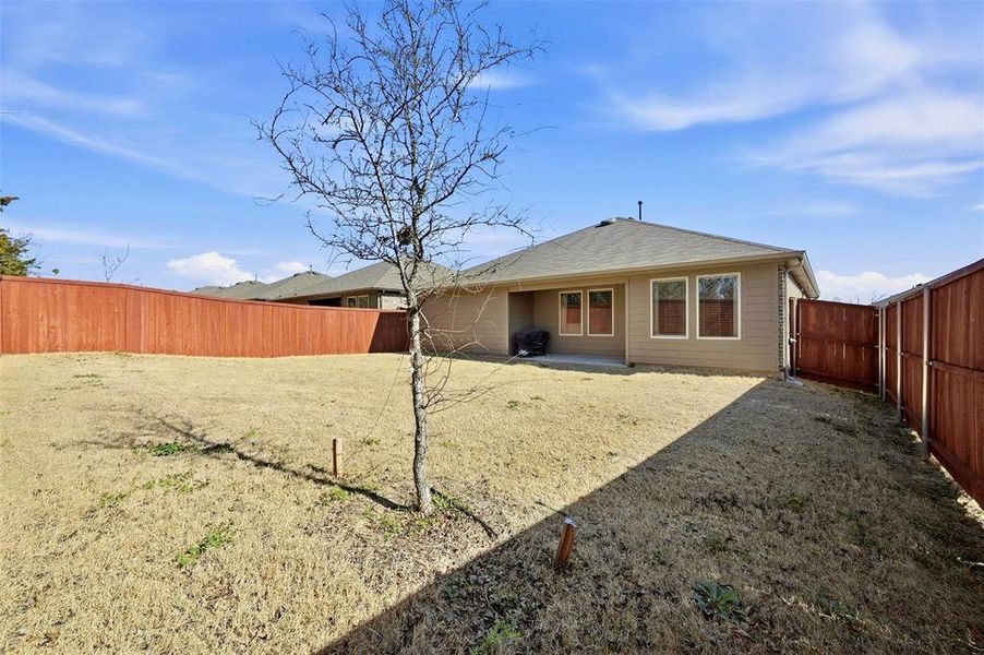 Exterior details and patio area of a home in Three Oaks, Sherman (Image 4).