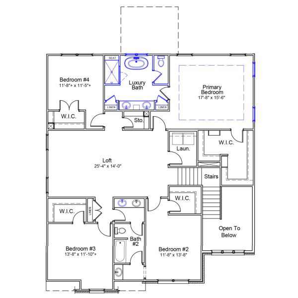 2D floor plan layout of this home in Landing at Pine Lake, Anderson, SC (Image 3).