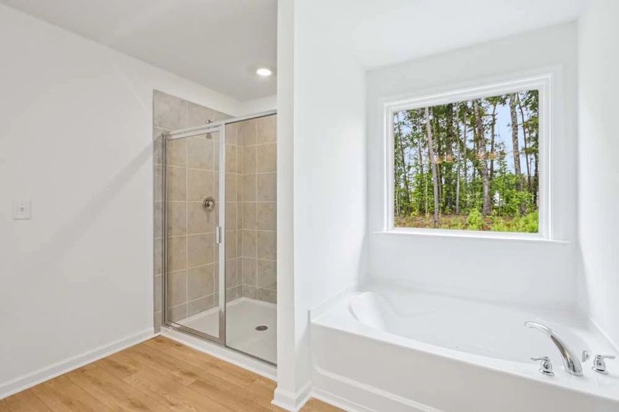 Sample Photo: Primary Bathroom Walk-In Shower & Soaking Tub