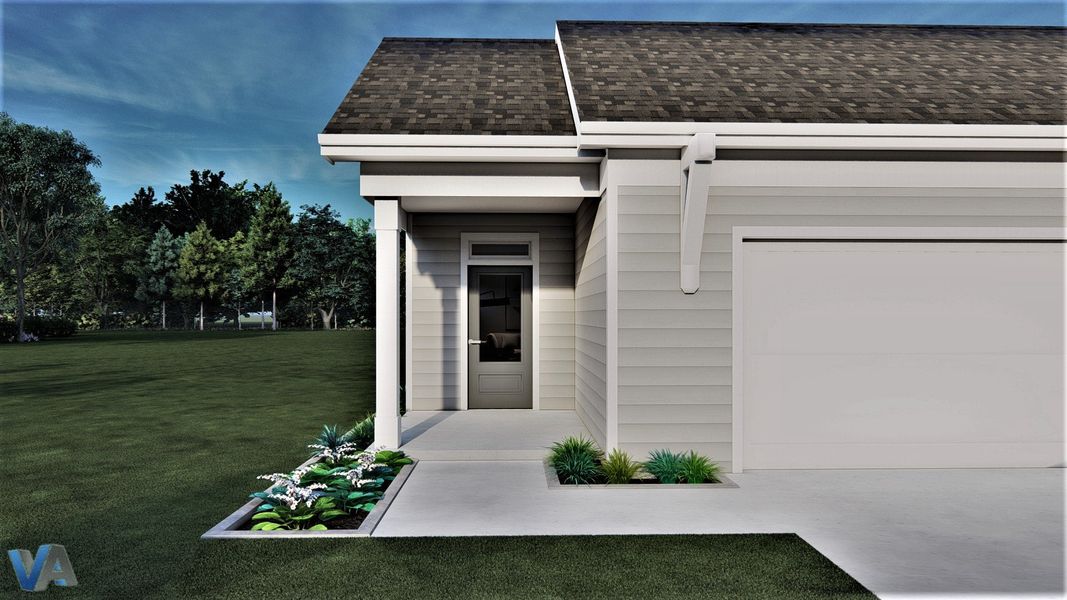 Representative exterior details of a home built from the Redbud by McKee Homes in The Walk at East Village, Clayton (Image 3). Representative exterior details of a home built from the Redbud by McKee Homes in The Walk at East Village, Clayton (Image 3).