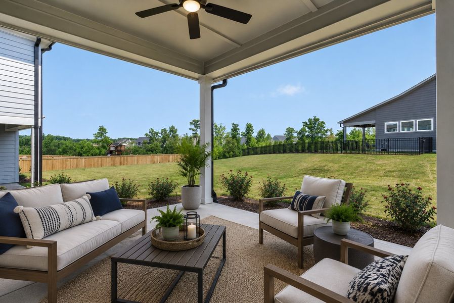 Representative exterior details of a home built from the The Kipling by David Weekley Homes in Serenity - The Village Collection, Fuquay Varina (Image 3). Representative exterior details of a home built from the The Kipling by David Weekley Homes in Serenity - The Village Collection, Fuquay Varina (Image 3).