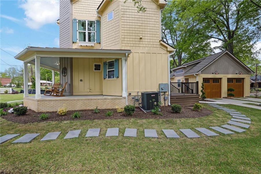 Exterior details and patio area of a home in , Austell (Image 23).