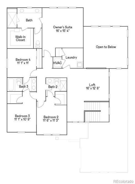 2D floor plan layout of this home in Willow Bend: The Grand Collection, Thornton, CO (Image 2).