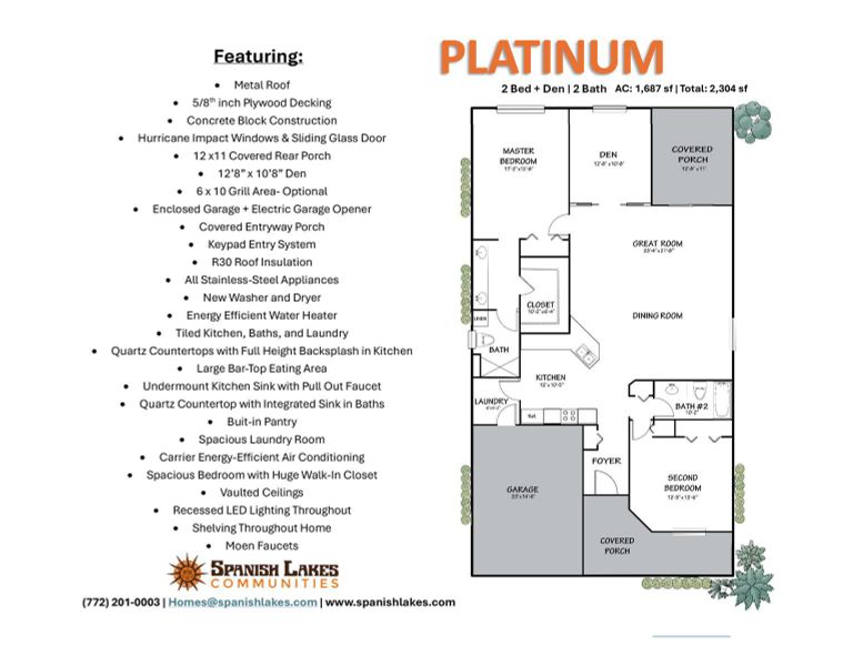 Floorplan and Features- Platinum Floorplan and Features- Platinum