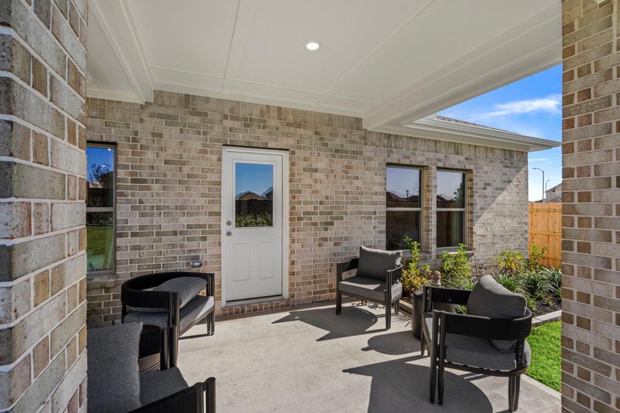 Exterior details and patio area of a home in Cypress Green, Hockley (Image 3).