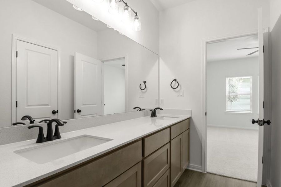 Representative furnished interior of a home built from the Mesquite by Pacesetter Homes in Blanco Vista, San Marcos (Image 8).